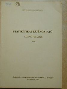 Statisztikai tájékoztató 1986. [antikvár]