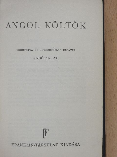 Arnold Matthew - Angol költők [antikvár]