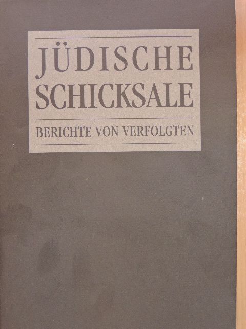 Jüdische Schicksale [antikvár]