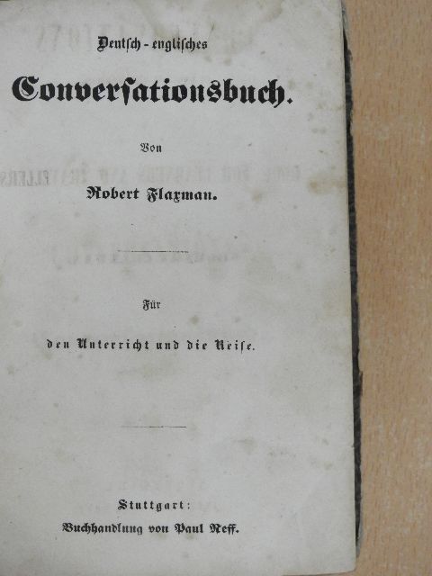Deutsch-Englisches Conversationsbuch [antikvár]
