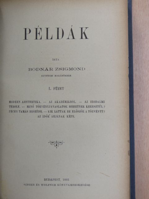 Bodnár Zsigmond - Példák I-V. [antikvár]