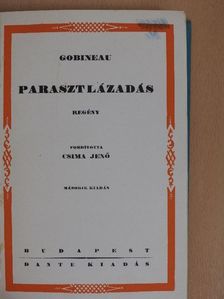 Gobineau - Parasztlázadás [antikvár]