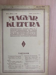 Magyar Kultúra 1929. január 5. [antikvár]