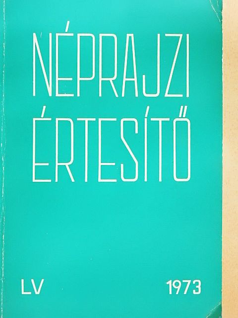 A. Peterson - Néprajzi értesítő LV. [antikvár]