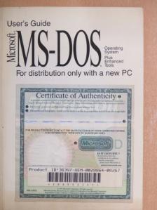 Microsoft MS-DOS 6.22 User's Guide [antikvár]