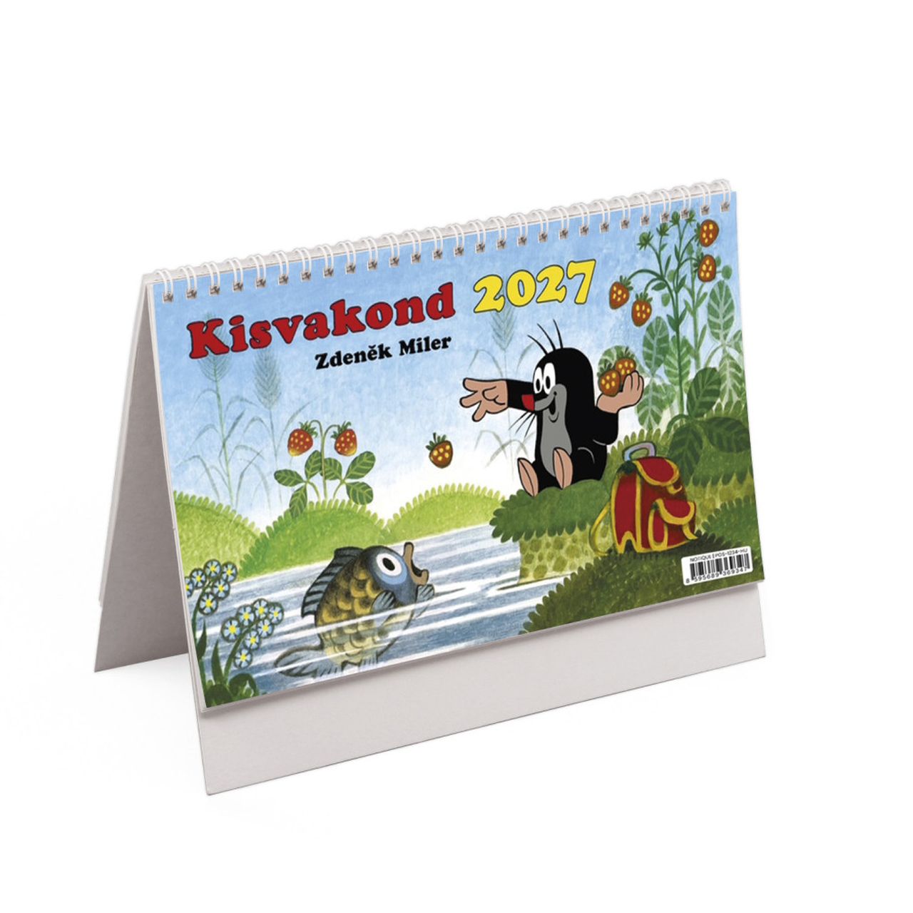 27T586P - 00P - Kisvakond asztali naptár fehér álló kartontáblával - 2027
