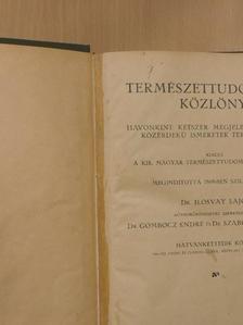 Andriska V. - Természettudományi Közlöny 1930. január-december [antikvár]