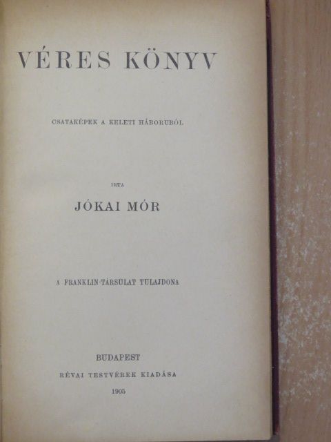 Jókai Mór - Véres könyv [antikvár]