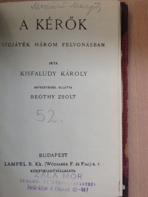 gróf Gvadányi József - A kérők/A peleskei nótárius [antikvár]