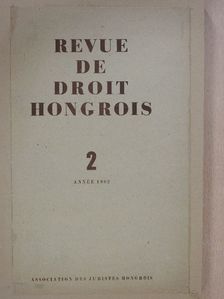 Revue de Droit Hongrois 1962/2 [antikvár]