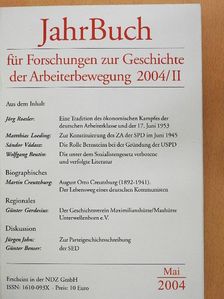Jörg Roesler - JahrBuch für Forschungen zur Geschichte der Arbeiterbewegung Mai 2004 [antikvár]