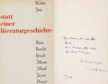 Walter Jens - Statt einer Literaturgeschichte (dedikált) [antikvár]