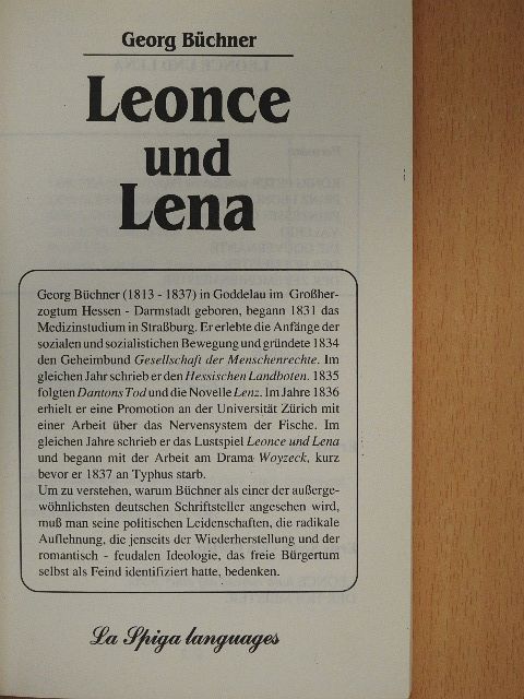 Georg Büchner - Leonce und Lena [antikvár]