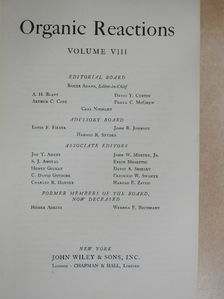 Organic Reactions VIII. [antikvár]