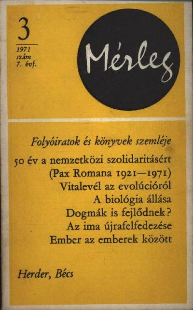 Ladislaus Bálint - Mérleg 1971/3 [antikvár]