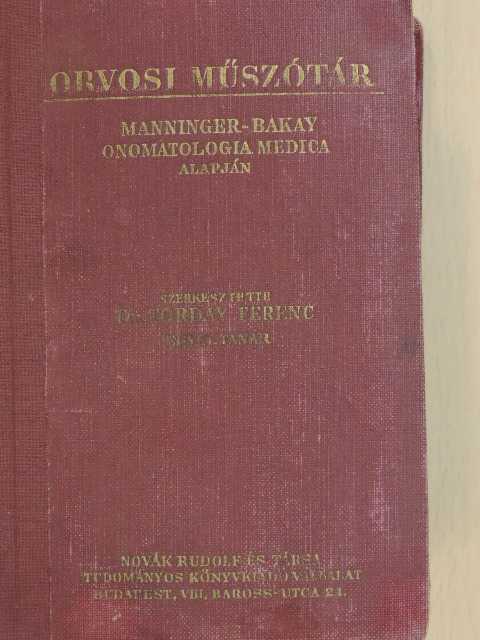 Orvosi műszótár [antikvár]