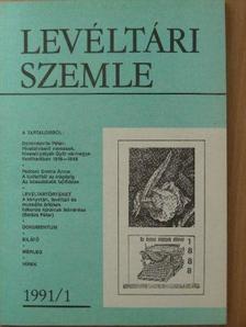 Albrechtné Kunszeri Gabriella - Levéltári Szemle 1991/1 [antikvár]