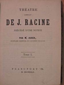 J. Racine - Théatre complet de J. Racine I. (töredék) [antikvár]