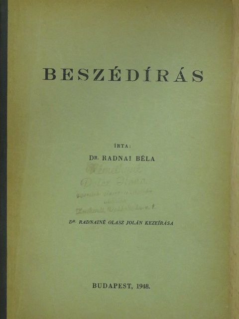 Dr. Radnai Béla - Beszédírás [antikvár]