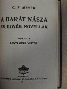 C. F. Meyer - A barát násza és egyéb novellák [antikvár]