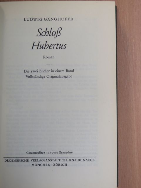 Ludwig Ganghofer - Schloß Hubertus I-II. [antikvár]