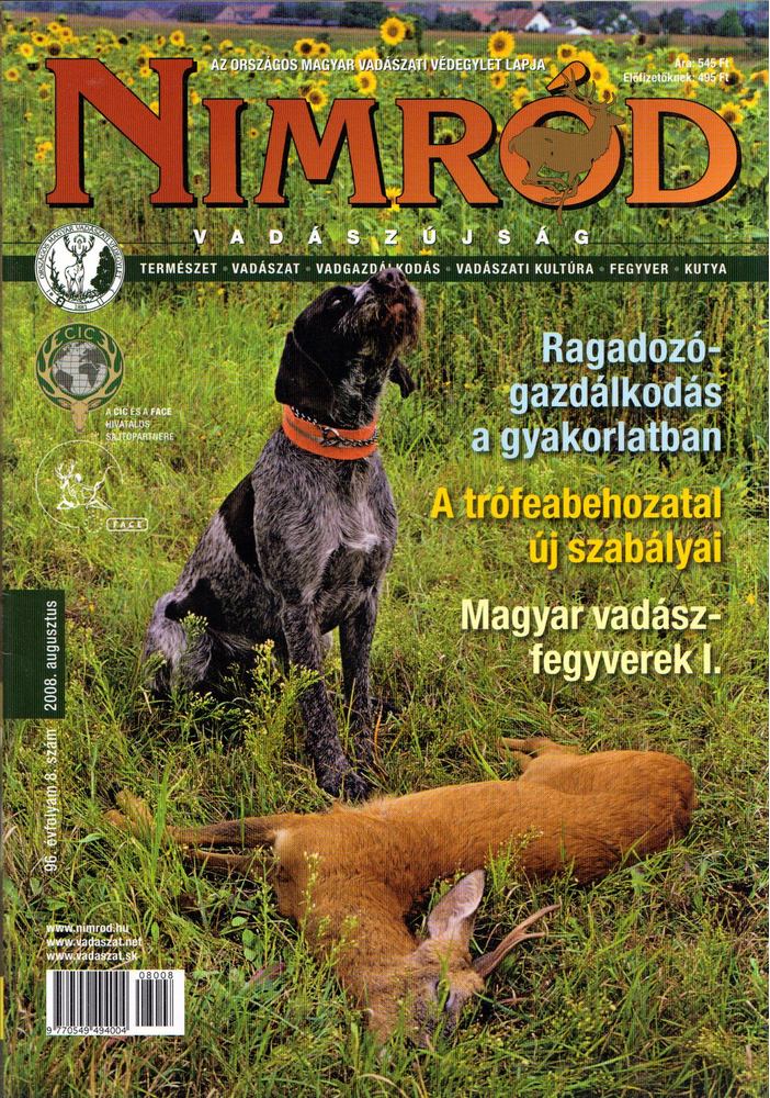 Faragó Sándor - Nimród vadászújság 2008. augusztus [antikvár]