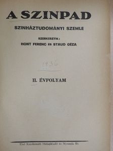 Bálint György - A szinpad 1936/1-8. [antikvár]