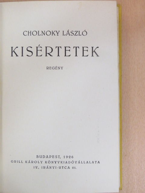 Cholnoky László - Kisértetek [antikvár]