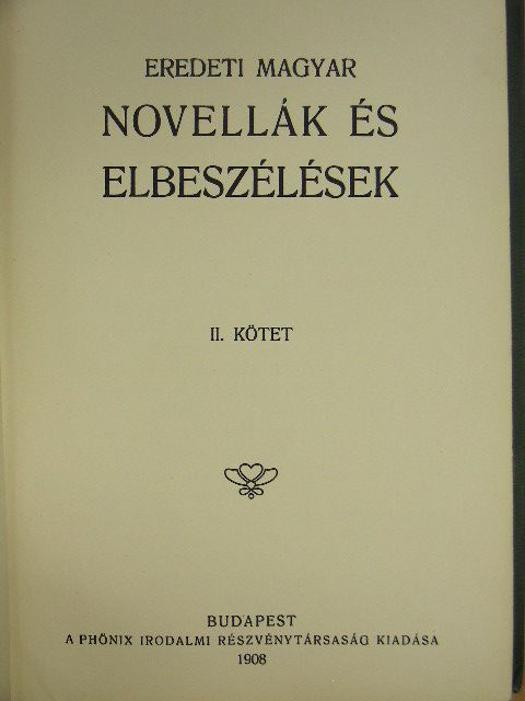 Eötvös Károly - Eredeti magyar novellák és elbeszélések II. [antikvár]