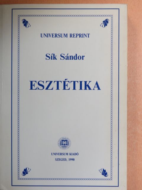 Sík Sándor - Esztétika [antikvár]
