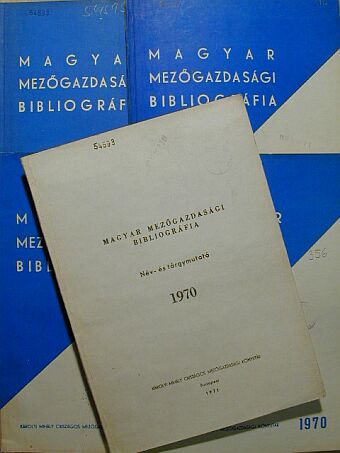 Magyar mezőgazdasági bibliográfia 1970/1-4. [antikvár]