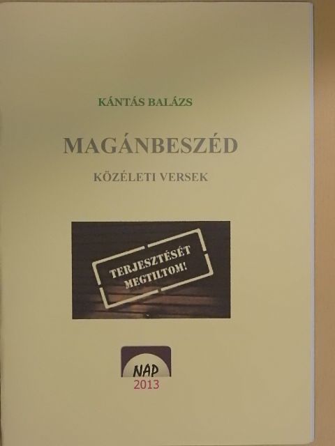 Kántás Balázs - Magánbeszéd [antikvár]
