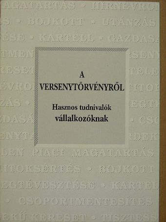 A versenytörvényről [antikvár]