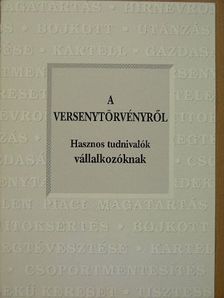 A versenytörvényről [antikvár]