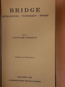 Leitner Ferenc - Bridge [antikvár]