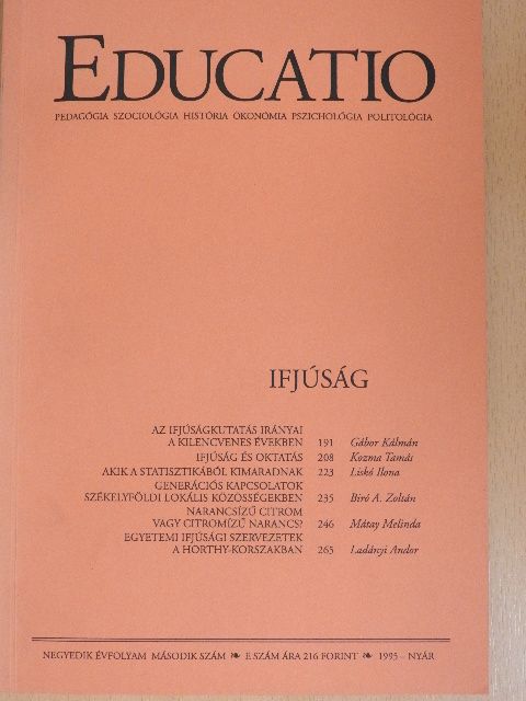 Biró A. Zoltán - Educatio 1995. nyár [antikvár]
