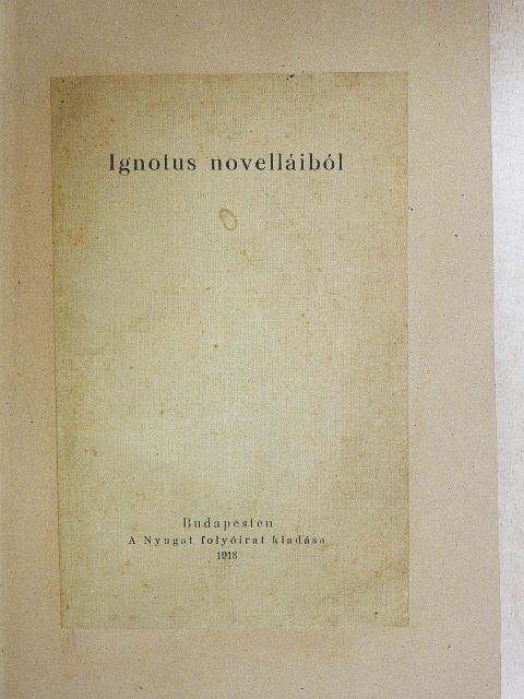 Ignotus - Ignotus novelláiból [antikvár]