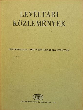 Bendefy László - Levéltári közlemények XLVIII-XLIX.  [antikvár]