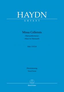 HAYDN JOSEPH - MISSA CELLENSIS "MARIAZELLERMESSE" HOB. XXII:8, KLAVIERAUSZUG