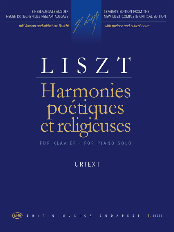 Liszt Ferenc - HARMONIES POÉTIQUES ET RELIGIEUSES FÜR KLAVIER (SULYOK I./MEZŐ I.)