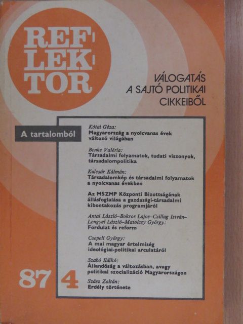 Agárdi Péter - Reflektor 1987/4 [antikvár]