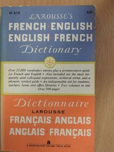 Larousse's French-English, English-French Dictionary/Dictionnaire Larousse Francais-Anglais, Anglais-Francais [antikvár]