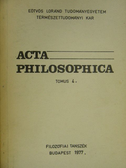 Bárd András - Acta Philosophica 4. [antikvár]