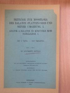 Dr. Győrffy István - Beiträge zur Moosflora des Balaton (Platten)-Sees und seiner Umgebung I. [antikvár]