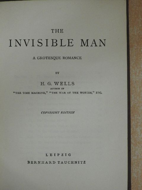 H. G. Wells - The invisible man [antikvár]