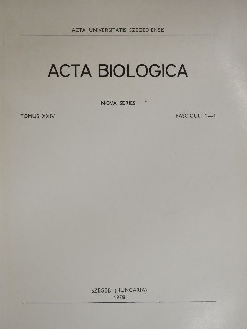 Fehér O. - Acta Biologica Tomus XXIV. Fasciculi 1-4. [antikvár]