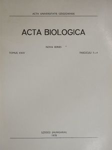 Fehér O. - Acta Biologica Tomus XXIV. Fasciculi 1-4. [antikvár]