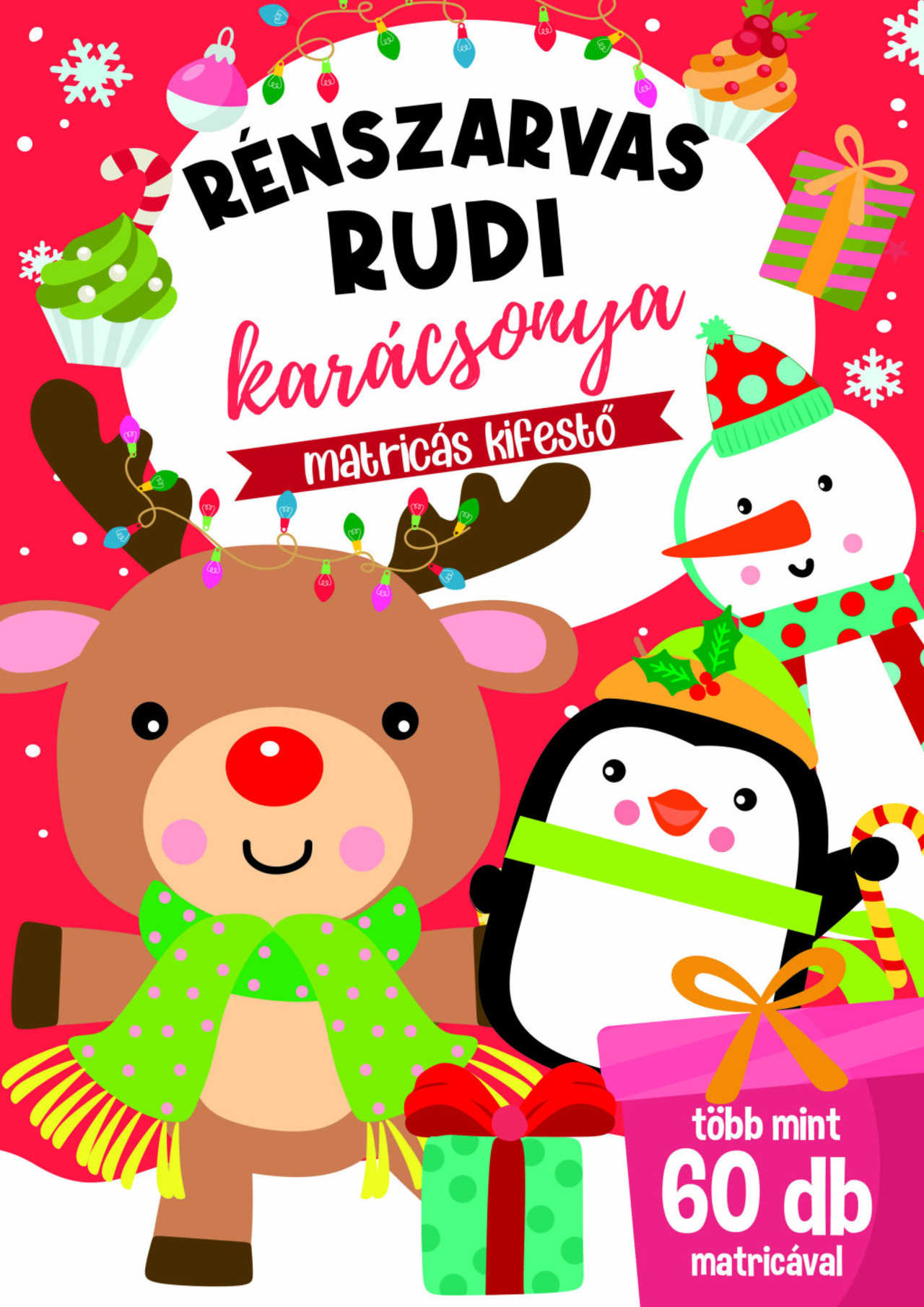 Rénszarvas Rudi karácsonya - matricás kifestő