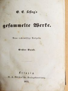 G. E. Lessing - G. E. Lessing's gesammelte Werke I-II (gótbetűs) [antikvár]