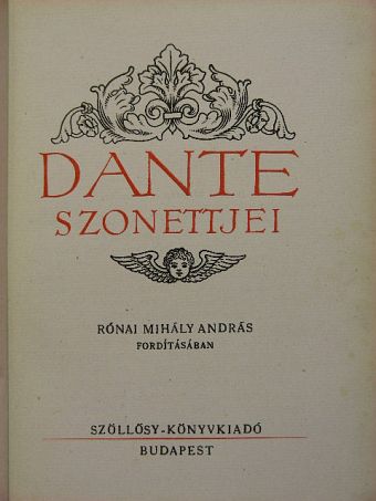 Dante - Dante szonettjei [antikvár]